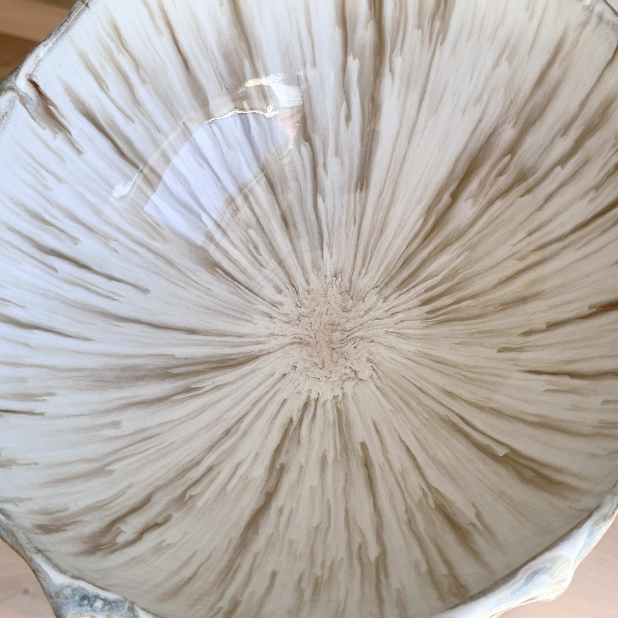 Bølgeskvulp, Ø25 cm. håndlavet keramik skål - Billede 5