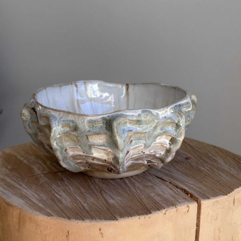 Bølgeskvulp, lille unik håndlavet skål