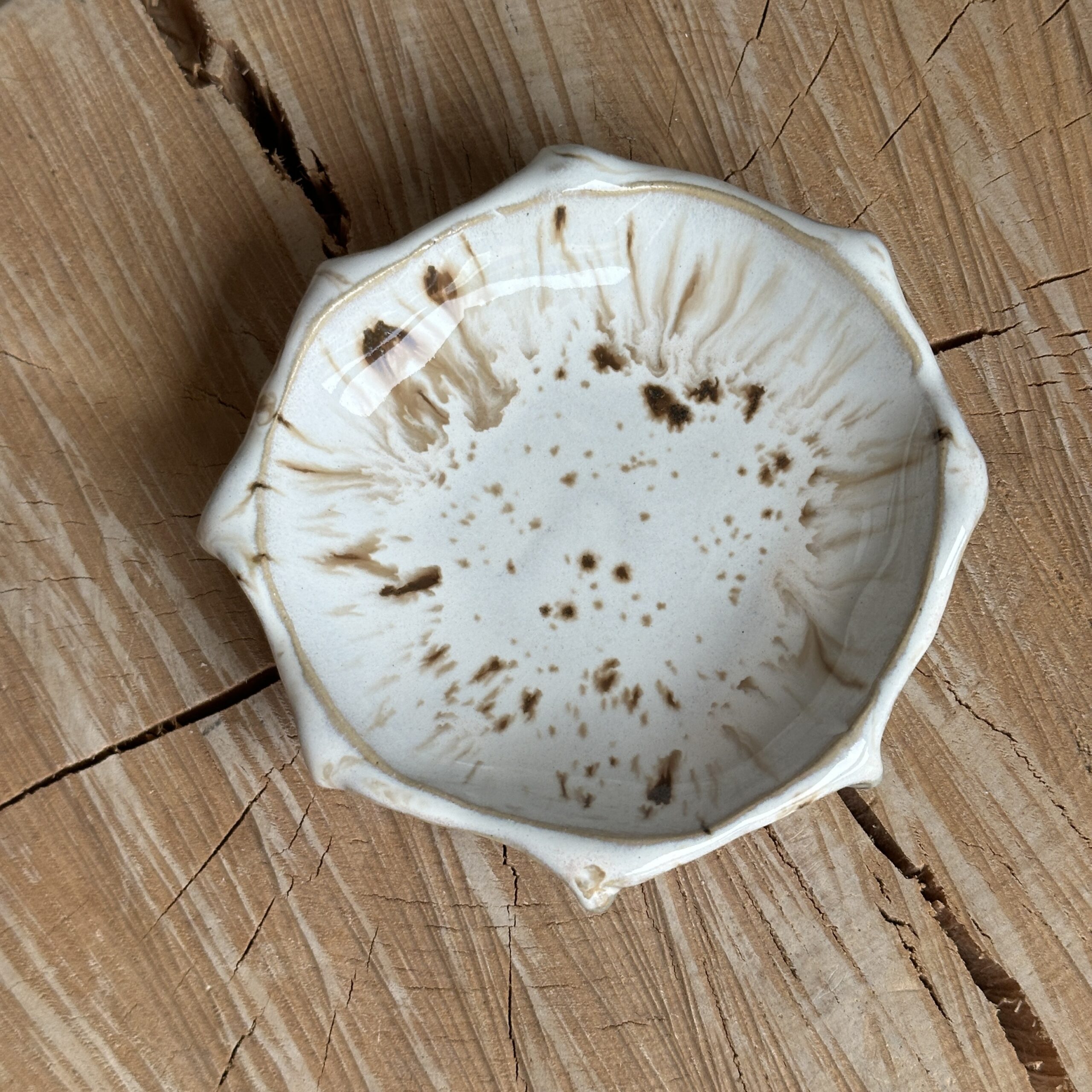 Bølgeskvulp, mini UNIKA håndlavet snackskål - Billede 3